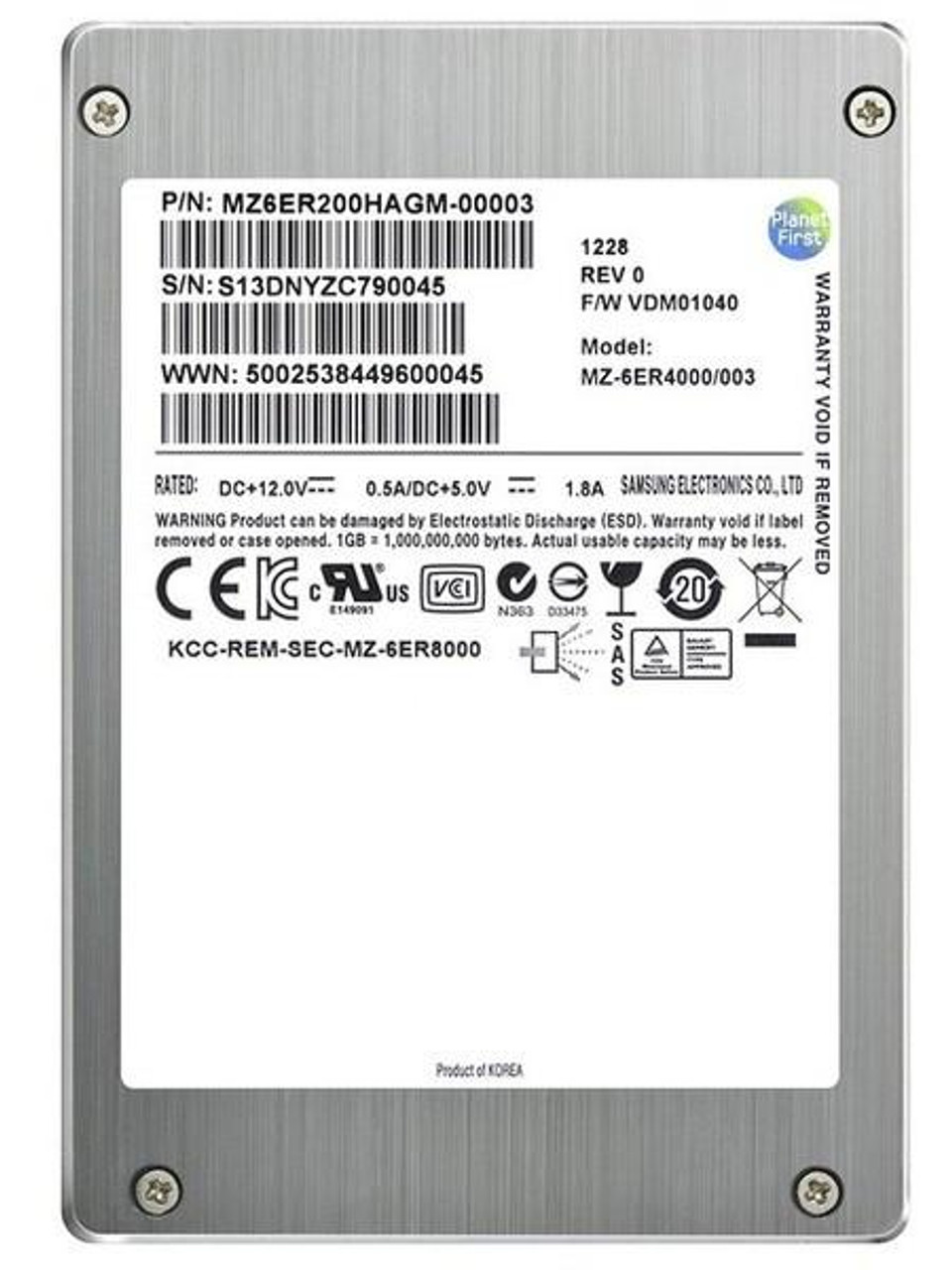 Samsung SM1625 Enterprise Series 200GB EMLC SAS 6Gbps SSD for High Performance Servers