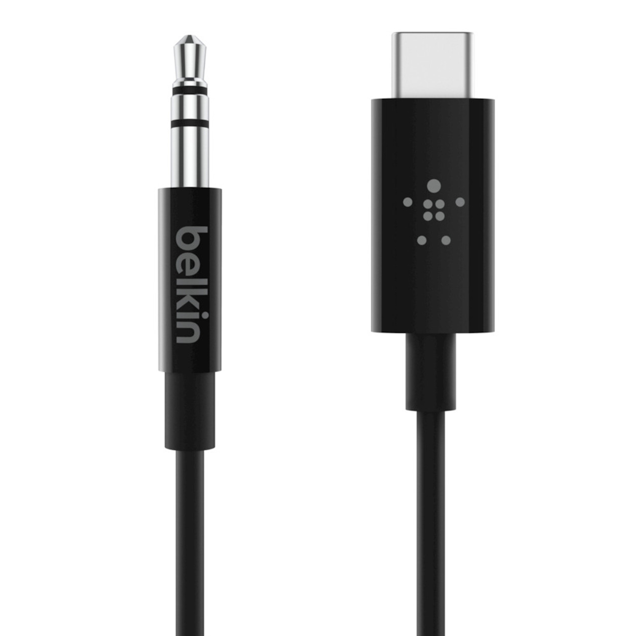 Belkin RockStar 3.5mm USB-C Connector Audio Cable in Black for F7U079bt03-BLK