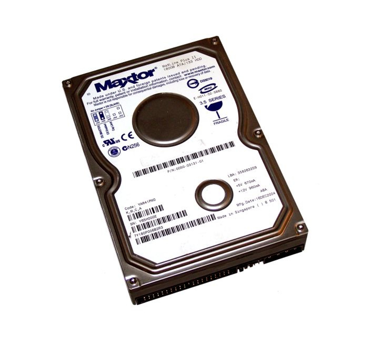 Maxtor DiamondMax Plus D740X 40GB Hard Drive for ATA-133, 7200RPM, 2MB Cache, 3.5 - Compatible with MX6L040J2 Servers