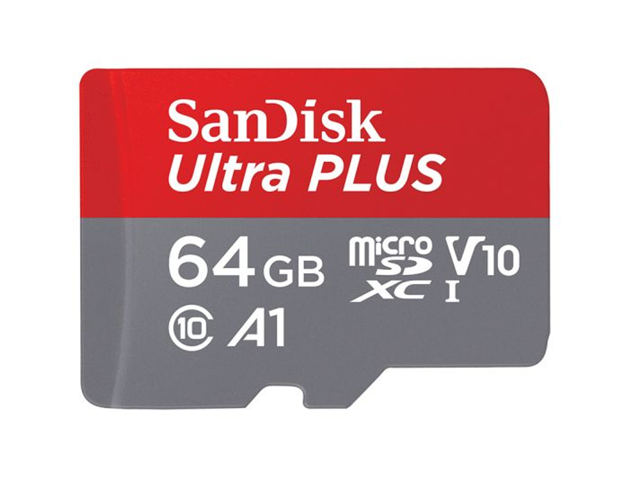 SanDisk 64GB Ultra Plus MicroSD Memory Card with Adapter for SDSQUB3-064G-ANCIA
