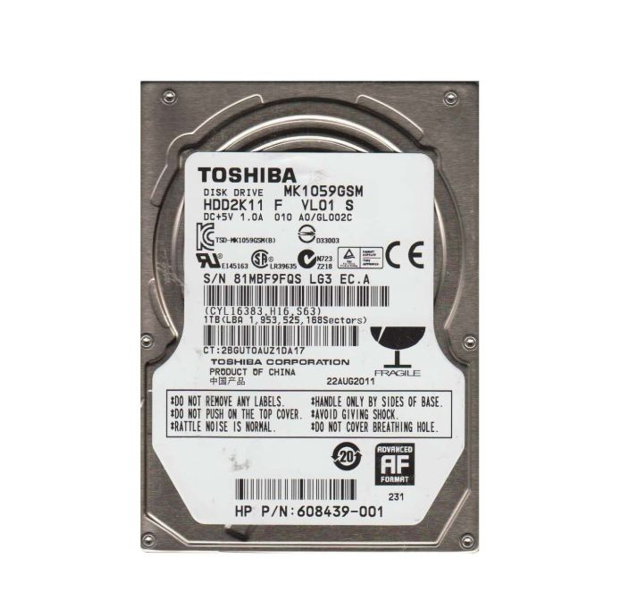 HP 80GB 7200RPM SATA 3.5-Inch Hard Drive for ProLiant DL360p Gen8 Servers