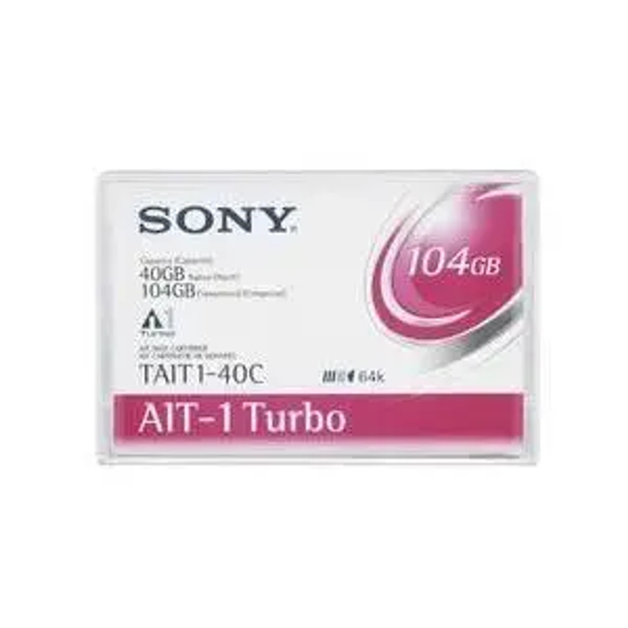 Sony AIT-1 40GB/104GB Turbo Tape Cartridge for TAIT1-40C in server backup storage category