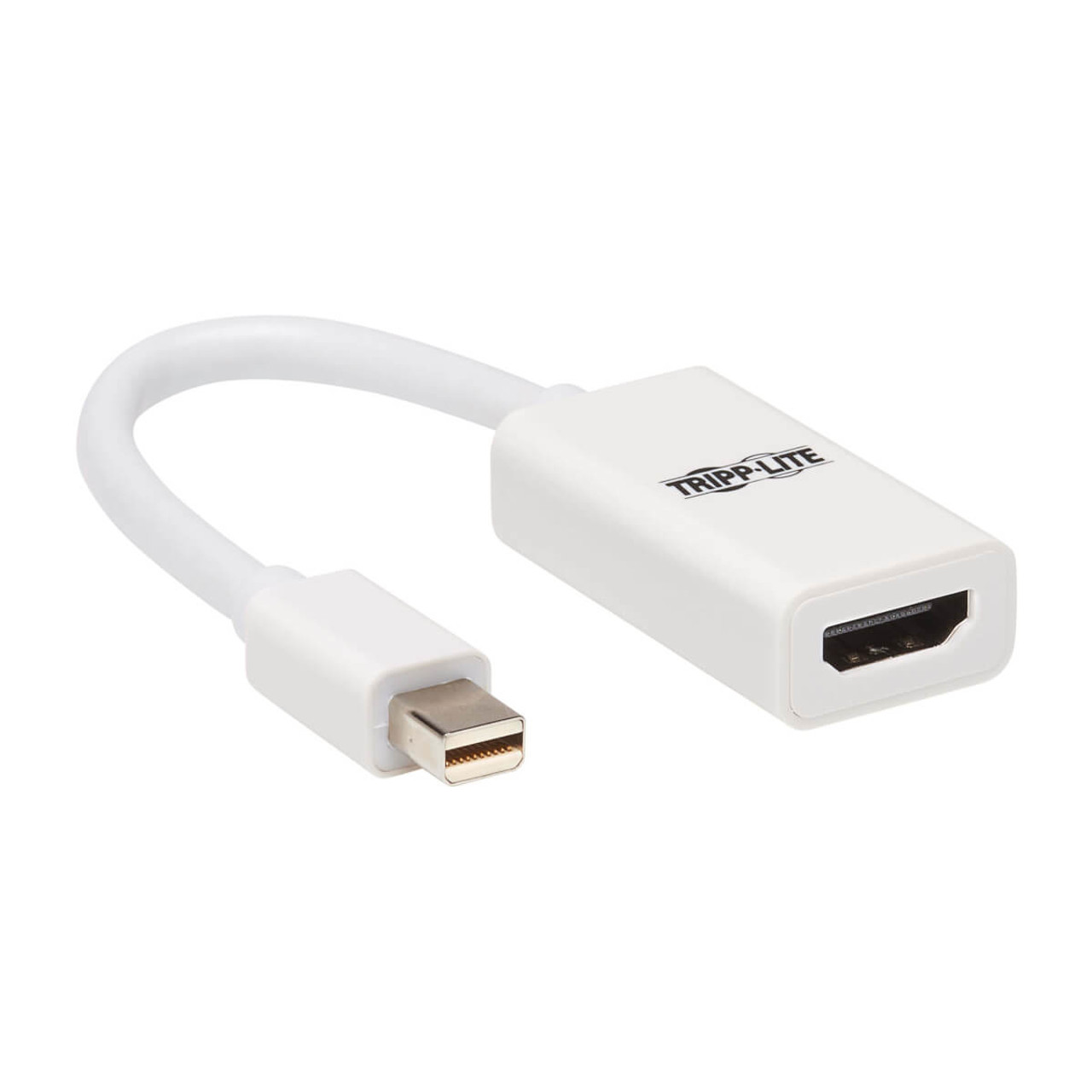 Tripp Lite Mini DisplayPort to HDMI Video Cable Adapter in White - 3.94 - Compatible with ProLiant DL360p Gen8 Servers