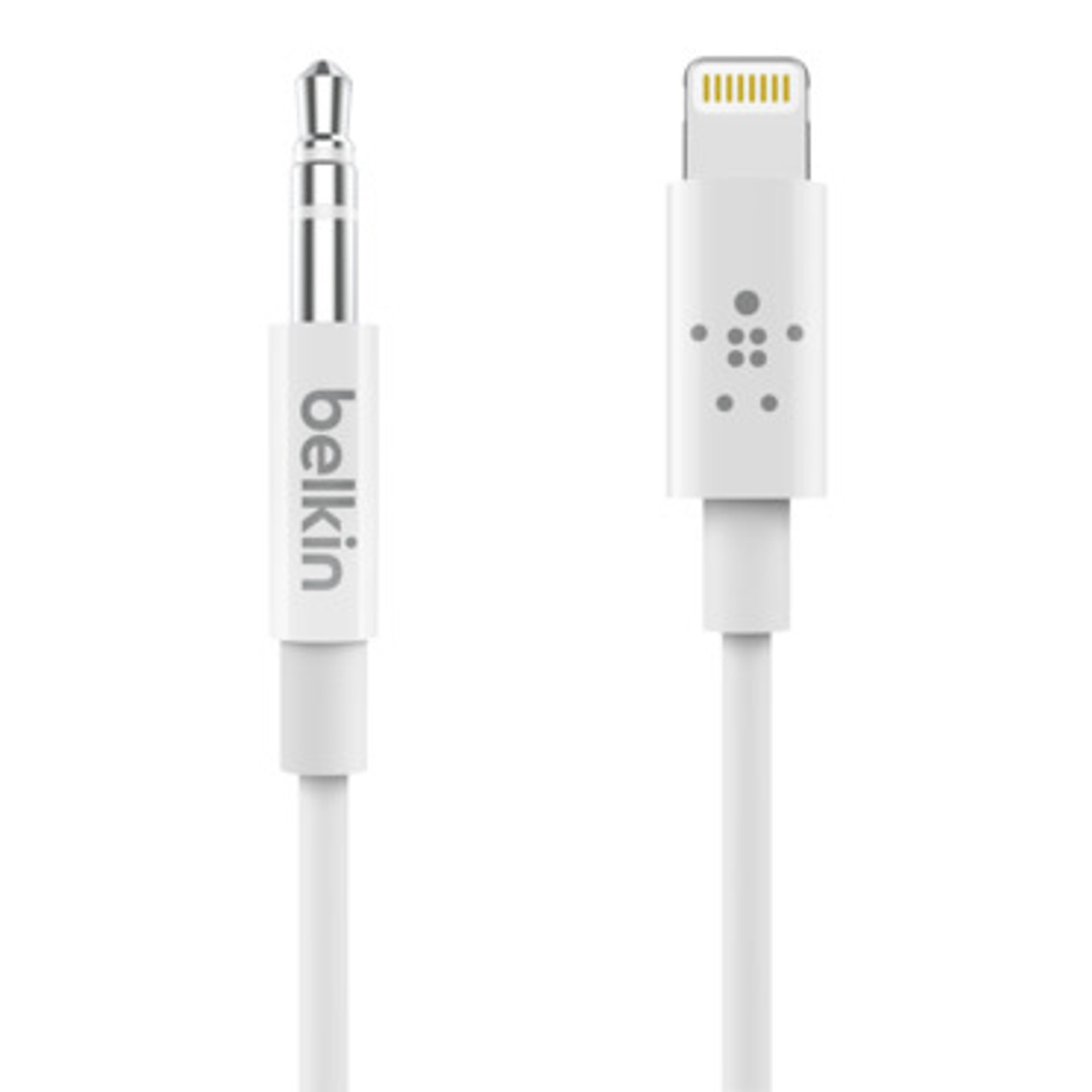Belkin white audio cable 3.5mm Lightning AV10172BT03-WHT for high-quality sound connectivity