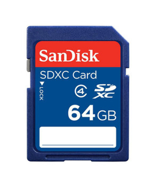 Sandisk 64Gb Class 4 SDXC Flash Memory Card for storage in digital cameras and camcorders