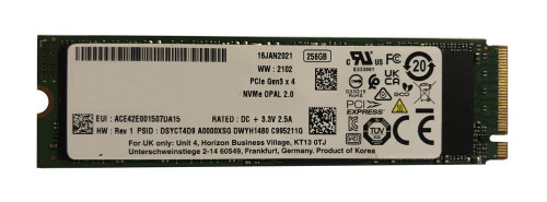 Lenovo 256GB TLC NVMe M.2 2280 Internal SSD for ProLiant DL360p Gen8 Servers