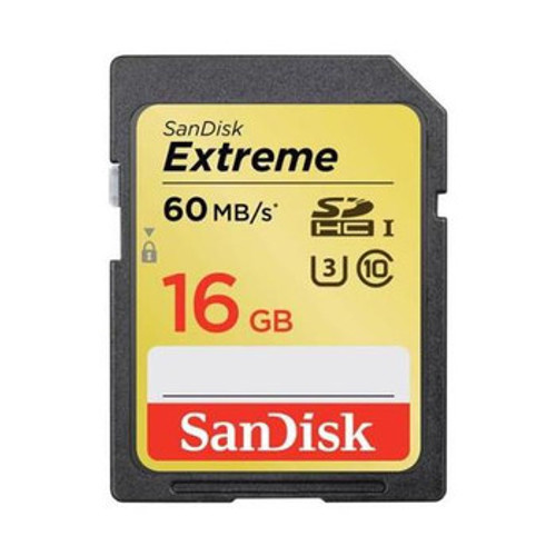 Sandisk Extreme 16Gb Class 10 SDHC UHS-I Memory Card for high-capacity storage