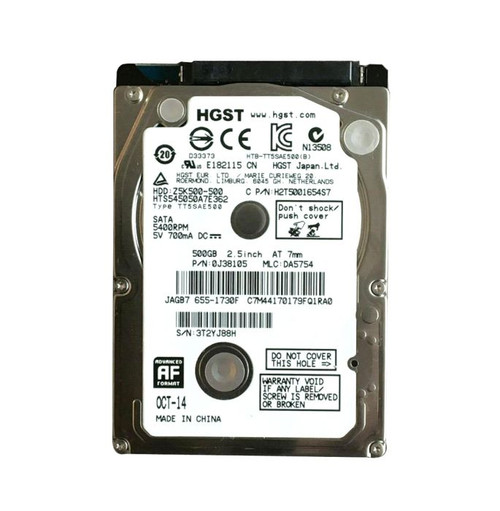 Hitachi Travelstar Z5K500 Series 500GB 5400RPM SATA 3GB/S 16MB Cache 2.5-Inch Hard Drive compatible with laptops