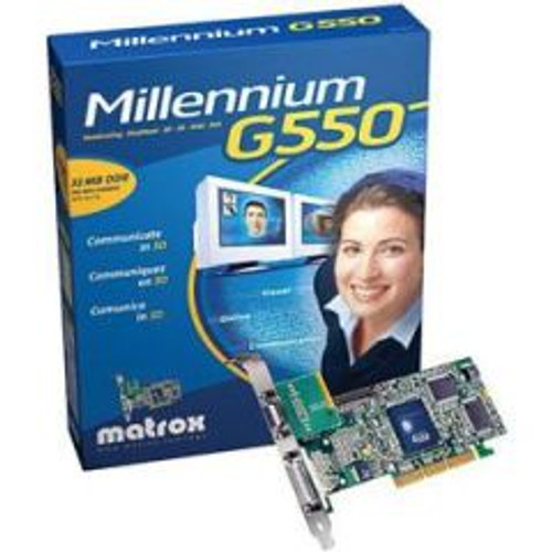 Matrox Millennium G550 32Mb DDR SDRAM AGP 4X Low-Profile Video Card for G55MADDL32DR Servers