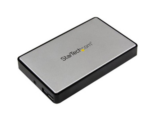 StarTech SAT1810U2 1.8-Inch USB to Micro SATA Hard Drive Enclosure in Black and Silver, compatible with various devices