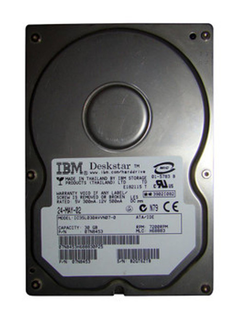 IBM 30Gb 7200Rpm ATA 100 3.5 2Mb Cache Deskstar Hard Drive compatible with servers and desktop computers