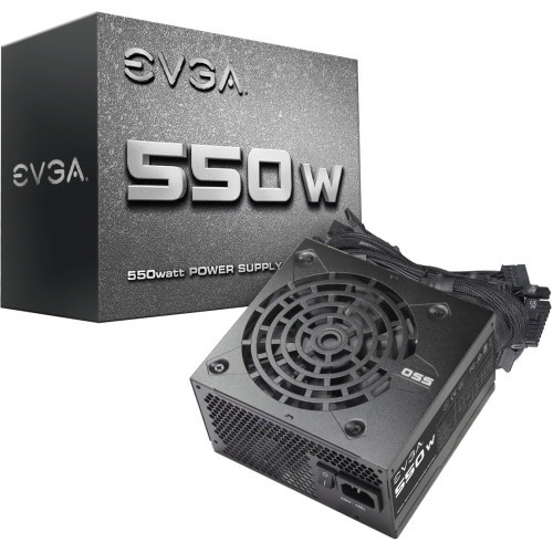 EVGA 550W Power Supply 100-N1-0550-L1 for ATX12V/EPS12V - Compatible with 120-230V AC - PSU for Desktop Computers