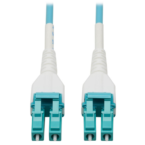 Tripp Lite N821-15M-AQ-AR fiber optic cable LC/PC OFNR OM4 Aqua color, 590.6 (15 m) for high-speed data transfer
