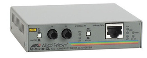 Allied Telesis AT-MC101XL Fast Ethernet Media Converter for 100Base-Tx to 100Base-Fx MM Fiber, 2km Stand-Alone