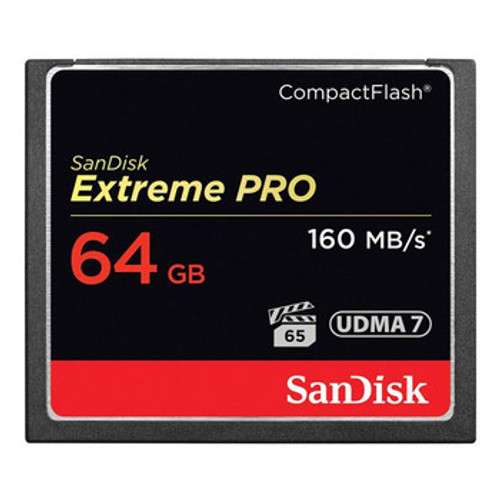 Sandisk Extreme Pro 64GB CompactFlash Memory Card for high-performance photography and video recording
