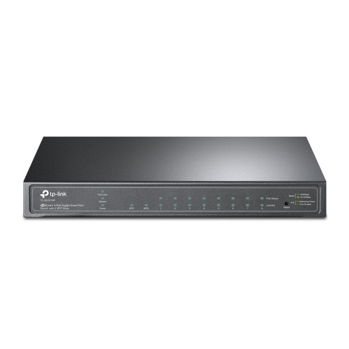 TP-Link TL-SG2210P Managed L2/L4 Gigabit Ethernet PoE Network Switch in Black, compatible with PoE devices