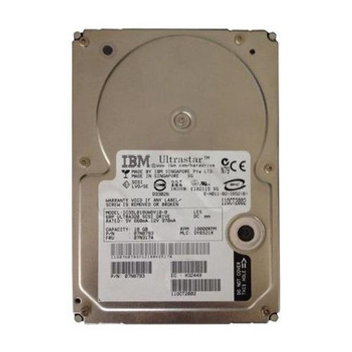 IBM 18GB 10000RPM Ultra 320 SCSI 3.5 Hard Drive, 8MB Cache for Servers