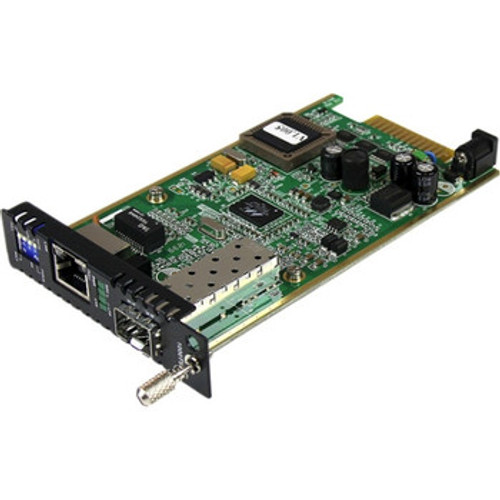 STARTECH Gigabit Ethernet Fiber Media Converter Card Module with Open SFP Slot for ET91000SFP2C Servers