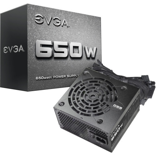 EVGA 650W ATX/EPS Power Supply 100-N1-0650-L1 for 120-230V AC - Compatible with ATX12V/EPS12V - Power Supply Category