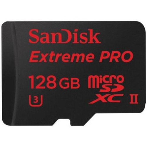 Sandisk Extreme Pro 128Gb Class10 Microsdxc Uhs-Ii Flash Memory Card compatible with cameras and smartphones