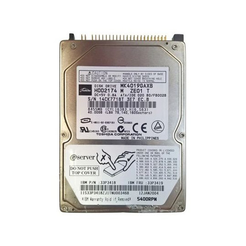 Toshiba MK4019GAXB 40GB 5400RPM IDE Hard Drive for 2.5-Inch Drive Bays