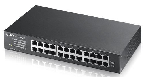 Zyxel GS1100-24E Unmanaged Gigabit Ethernet Network Switch in Black - Compatible with ProLiant DL360p Gen8 servers