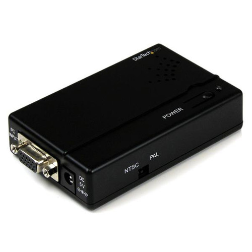 StarTech.com VGA2VID Video Cable Adapter 36 Black VGA S-Video/RCA - Compatible with ProLiant DL360p Gen8 Servers
