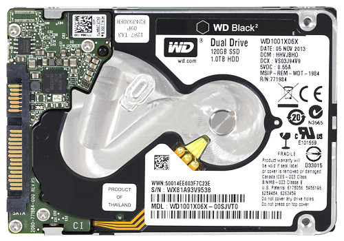 Western Digital Black2 1Tb Hybrid Hard Drive 2.5-Inch SATA 6Gbps - Compatible with ProLiant DL360p Gen8 Servers
