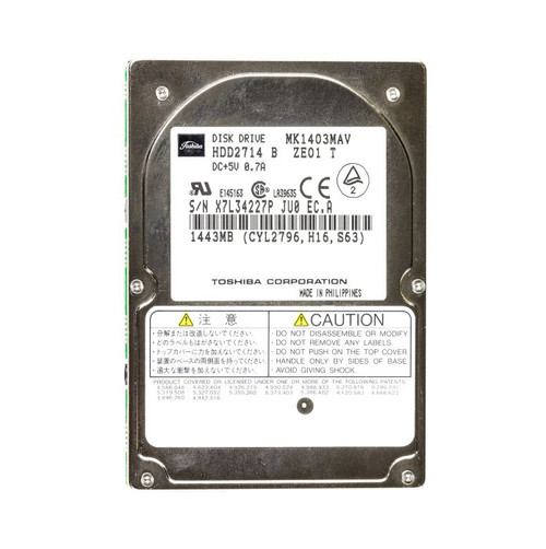 Toshiba 1GB 4200RPM IDE/ATA 128KB Cache 2.5-Inch Hard Drive compatible with laptops