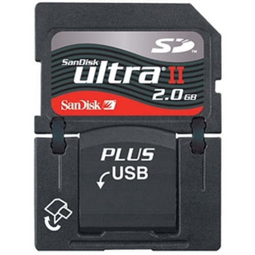 Sandisk 2Gb Ultra-II Dual-Purpose SD Plus Card for versatile storage in cameras and devices