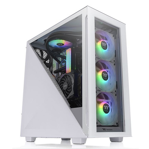 Thermaltake Divider 300 TG Snow White Midi Tower - Compatible with CA-1S2-00M6WN-00