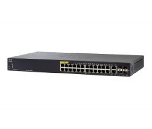 Cisco SG350-28P-K9 28-Port PoE+ Gigabit Ethernet Switch for Rack-Mountable Layer 3 Management