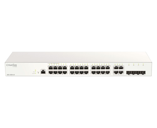 D-Link DBS-2000-28 Managed L2 Gigabit Ethernet Network Switch in Gray - Compatible with ProLiant DL360p Gen8 servers