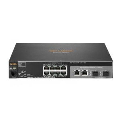 HP Aruba 2530 8-Port Ethernet Layer 2 Switch with 2 SFP Ports, Rack-mountable, for Network Connectivity
