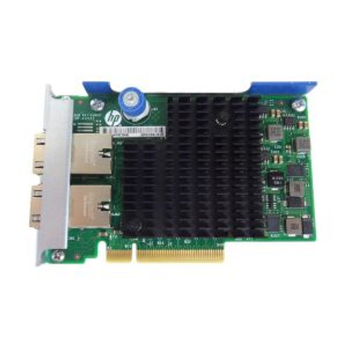 HP HSTNS-B007 Dual-Ports 10Gbps Gigabit Ethernet PCIe 2.1 X8 Network Adapter for high-speed data transfer.