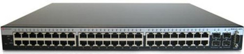 Enterasys B5G124-48P2-A1 48-Port Gigabit Ethernet PoE Switch with Combo SFP Ports mounted in a server rack