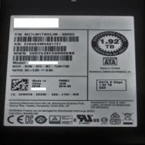 Samsung PM863 1.92TB Read Intensive SATA 6Gb/s 2.5 SSD compatible with servers