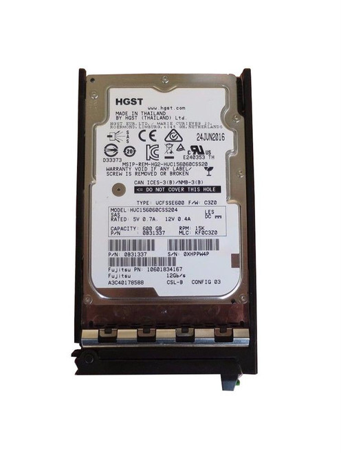 Fujitsu 600GB 15000RPM SAS 12Gbps 128MB Cache 2.5 Internal Hard Drive for ProLiant DL360p Gen8 Servers