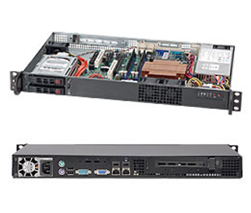 Supermicro SuperChassis 510T-203B Rack Black 200W, compatible with servers, sleek design, compact size