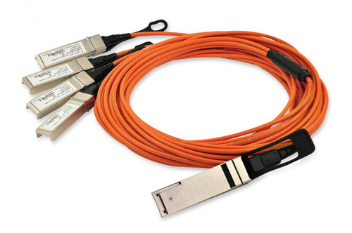 Finisar FCBN510QE2C15 InfiniBand Cable 15m QSFP+ to 4x SFP+ Orange - Compatible with Servers
