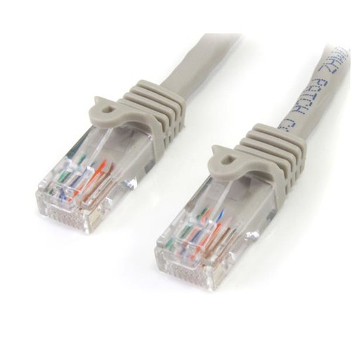 StarTech.com 25 ft Gray Snagless Cat5e UTP Patch Cable for Networking (45PATCH25GR)