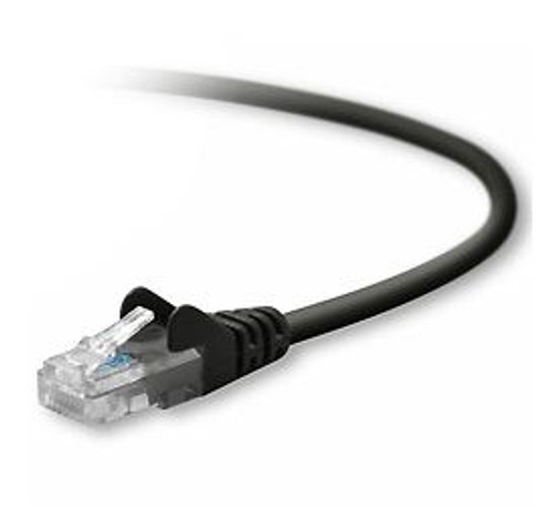 Belkin CAT5e Snagless Crossover Patch Cable 14 ft Black for Networking Servers