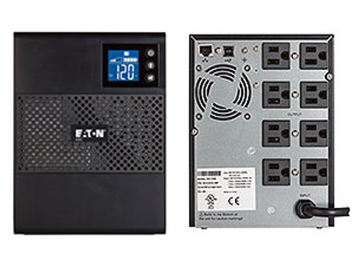 Eaton 5SC1500 Uninterruptible Power Supply (UPS) 1.5 kVA 1080W 8 AC Outlets - Ideal for Home or Office Use