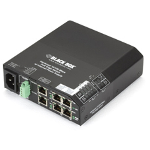 Black Box LPH240A-H Unmanaged L2 Fast Ethernet Power over Ethernet network switch, compatible with PoE devices
