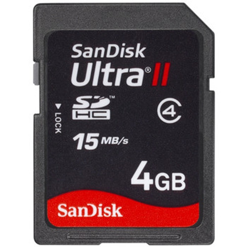 SANDISK Ultra II 4GB Class 4 SDHC Flash Memory Card for Cameras