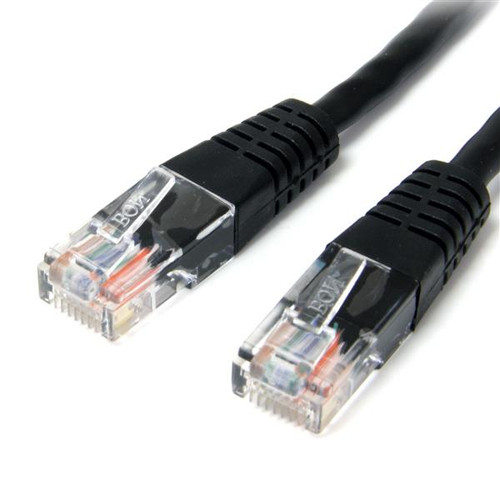 StarTech.com 50 ft Black Molded Category 5e UTP Patch Cable for Networking - M45PATCH50BK