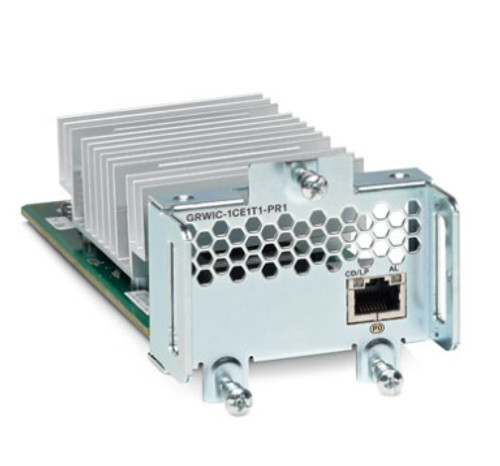 Cisco 1 Port Channelized T1/E1 and PRI GRWIC mounted in a server rack