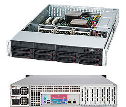 Supermicro SC825TQC-R740LPB Rack Black 740W server chassis compatible with ProLiant DL360p Gen8 servers