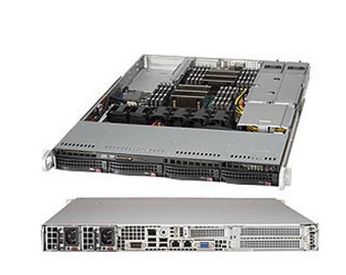 Supermicro SuperServer 6018R-WTRT 1U Rack Server Black LGA 2011-v3 - Compatible with ProLiant DL360p Gen8 servers