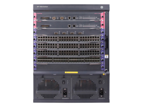 HPE JH332A FlexNetwork 7506 Managed Gigabit Ethernet PoE Switch 13U Black